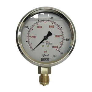 Manômetro 100mm Vertical 10000×700 com glicerina modelo 113.53.100